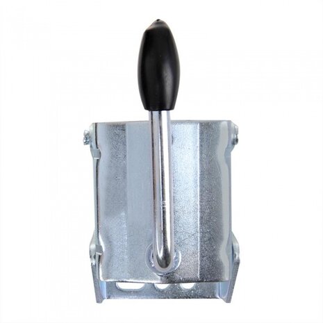 klem voor neuswiel 60 mm staal 130 x 50 mm zilver
