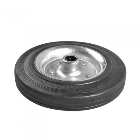 reserve-neuswiel rubber/staal 20 x 5 cm zwart