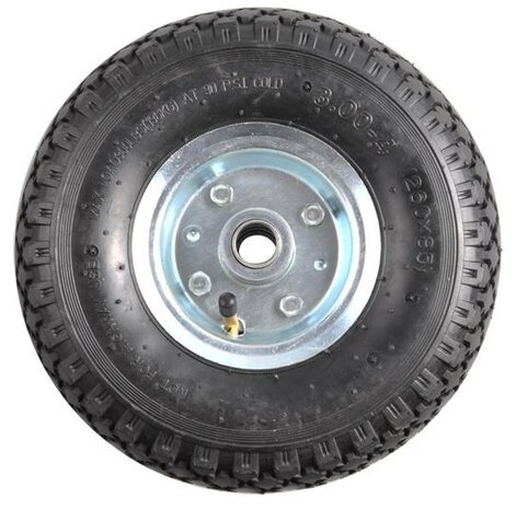reserve-neuswiel rubber/staal 26 x 8,5 cm zwart