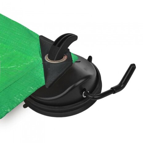 zuignapbevestiging voortent zwart 12 cm per stuk
