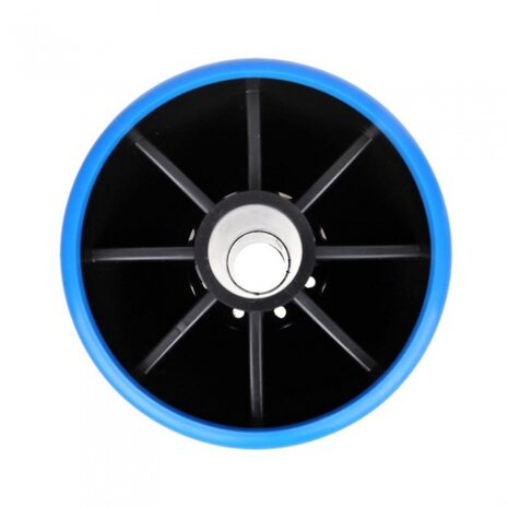 kielrol 200 x 98 mm polyethyleen/staal blauw