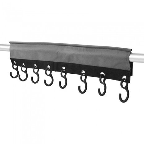 universele kapstok polyester/kunststof 58 cm zwart
