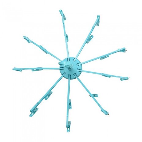 droogcarrousel met 18 knijpers 48 cm aqua
