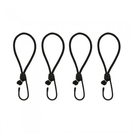 elastische tentspanner met haak 20 cm 4 stuks in blister