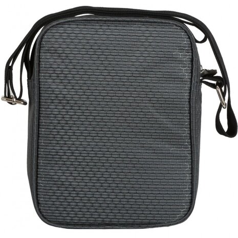 schoudertas crossbody met pixels 2 liter grijs