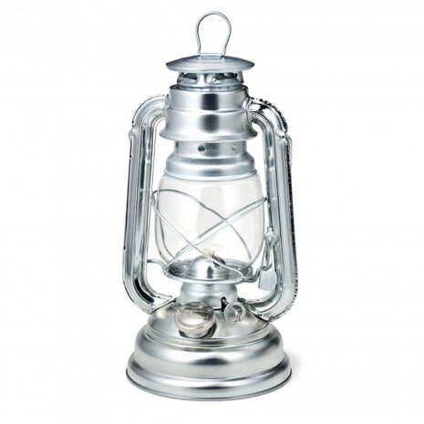olielamp 24,5 cm zilver