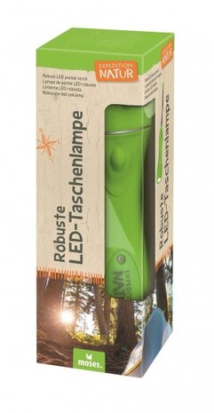 zaklamp Expeditie led batterij 16,5 x 5,5 cm alu groen