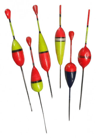 dobberset 6 stuks geel/rood
