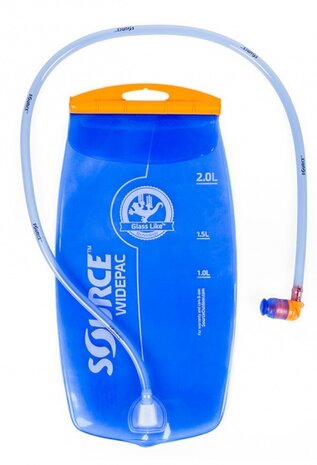 outdoor-rugzak met drinkwaterzak zwart/grijs 15 liter