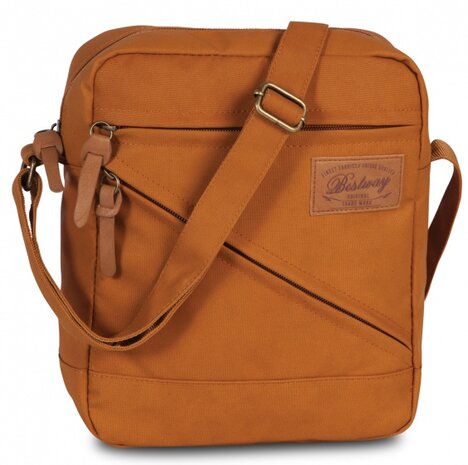 schoudertas Highland Wax Coated bruin 4 liter