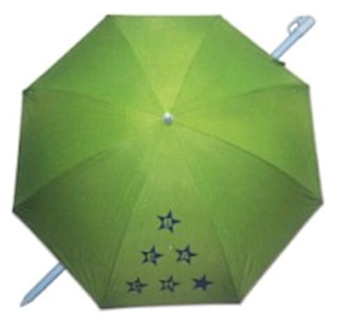 strandparasol 180 cm polyester UV-bestendig groen