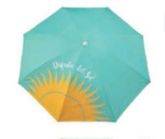strandparasol 180 cm polyester UV-bestendig blauw