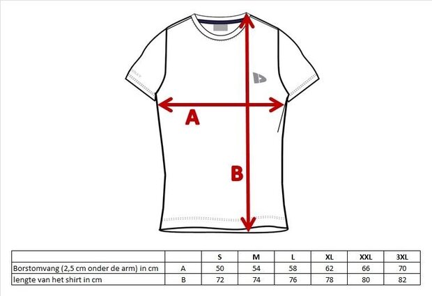T-shirt heren blauw maat S