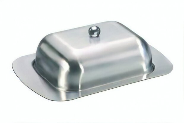 RVS botervloot 18 cm zilver