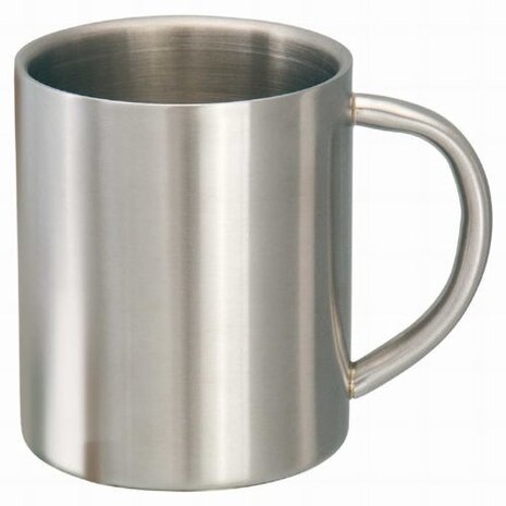 drinkbeker RVS 0,3 liter zilver 9 cm