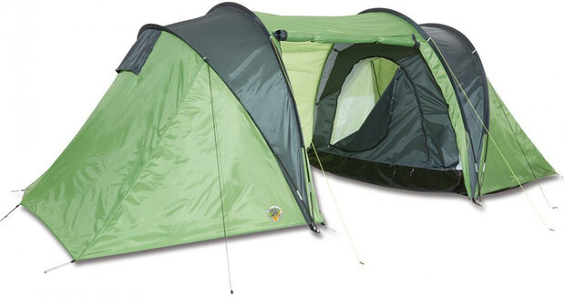 tunneltent 4-persoons 420 x 210 x 140 cm groen/grijs
