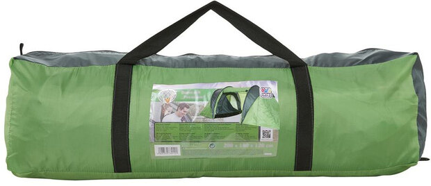 tunneltent 4-persoons 420 x 210 x 140 cm groen/grijs
