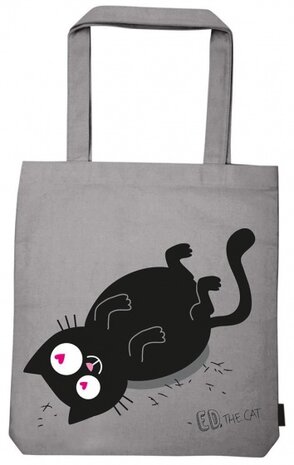 katoenen tas Ed, the Cat Fell in love 39 x 42 cm