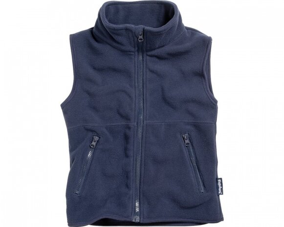 bodywarmer fleece junior donkerblauw maat 104