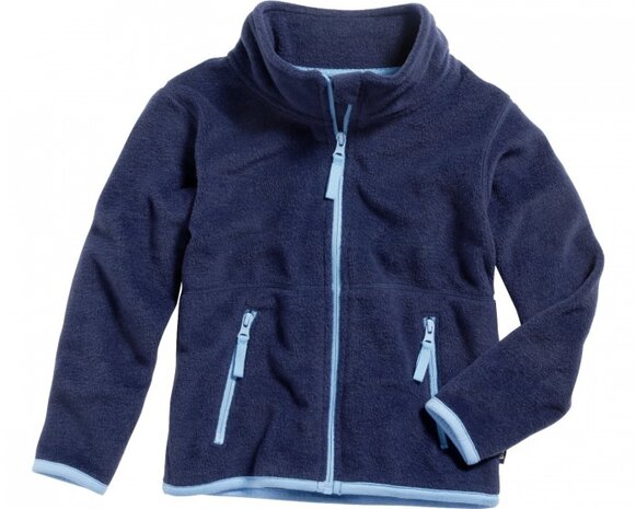 fleecejas junior navy/lichtblauw maat 86