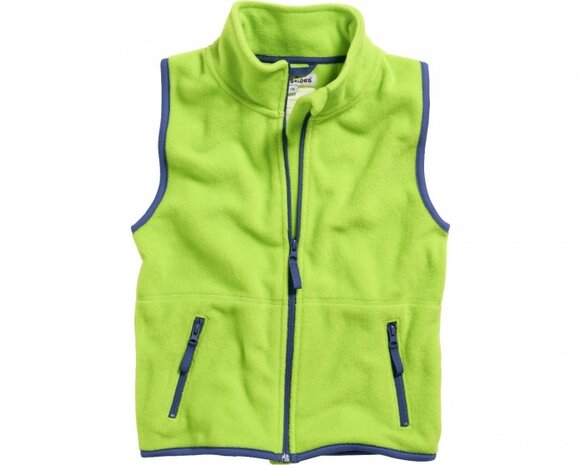 bodywarmer fleece junior groen/donkerblauw maat 92