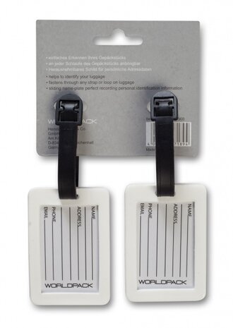 bagagelabel Meloen 11 cm groen/wit 2 stuks