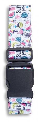 bagageriem Paradise 190 x 5 cm wit/multicolor