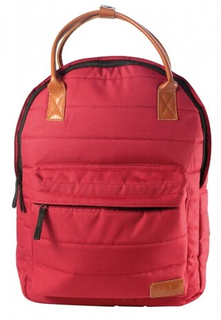 rugzak 14 liter rood/bruin