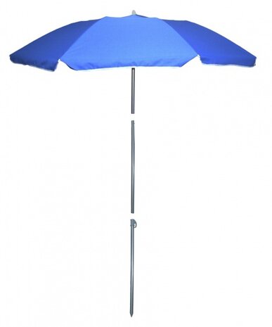 strandparasol 180 cm polyester blauw 4-delig