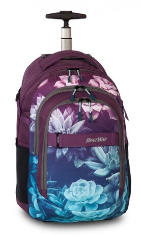 trolley rugzak Evolution Roller 21 liter softcase paars