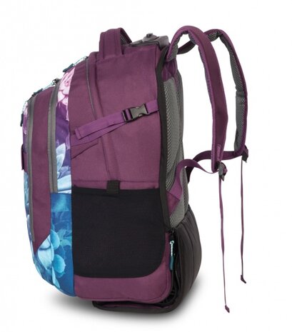 trolley rugzak Evolution Roller 21 liter softcase paars