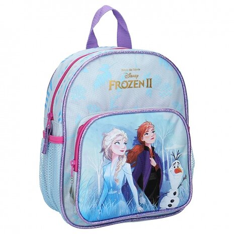 rugzak Frozen II Find the Way 28 x 22 cm blauw
