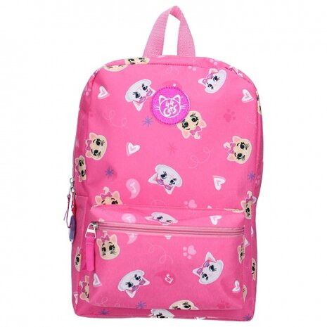 rugzak 44 Cats Pawesome 33 x 23 cm roze