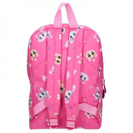 rugzak 44 Cats Pawesome 33 x 23 cm roze