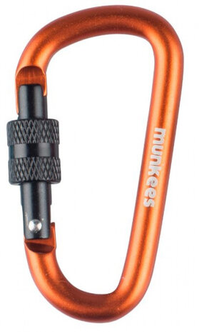 karabijnhaak D-Shape schroefsluiting 6 x 60 mm oranje