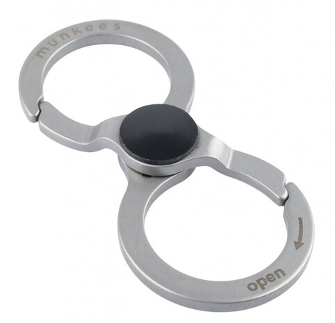 karabijnhaak 8-shape 6,8 cm zilver