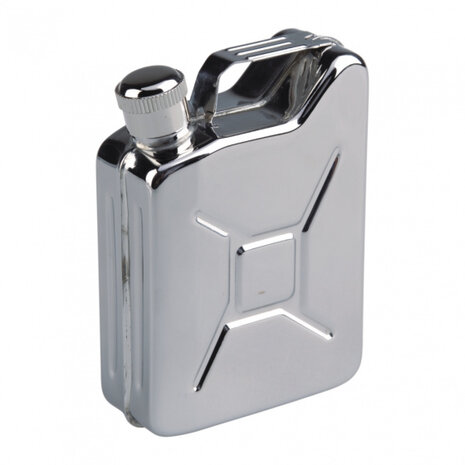 heupfles gasfles RVS zilver 150 ml