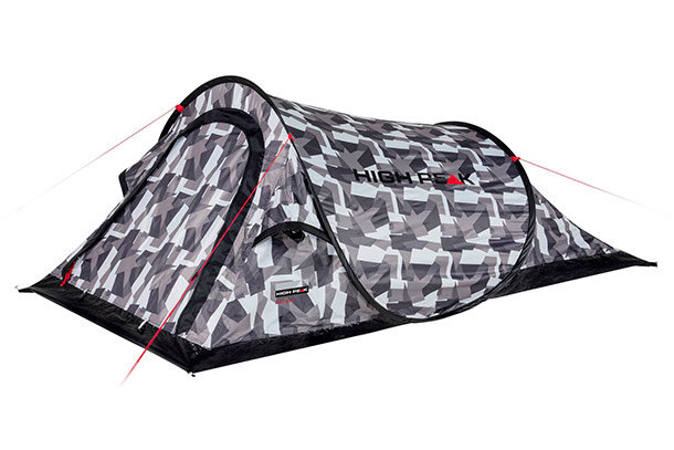 pop-up tent Campo 2-persoons 220 x 120 x 90/60 cm grijs