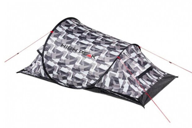 pop-up tent Campo 2-persoons 220 x 120 x 90/60 cm grijs