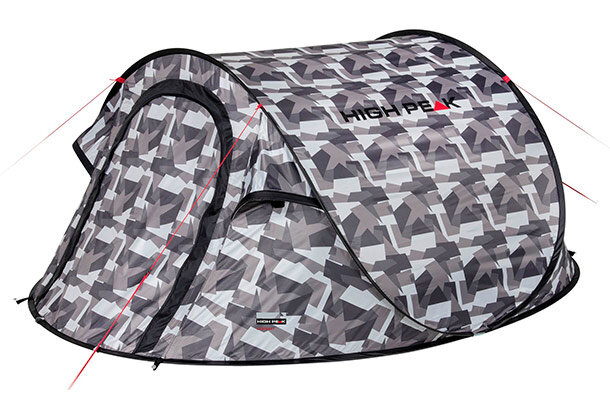 pop-up tent Vision 2-persoons 235 x 140 x 100 cm grijs