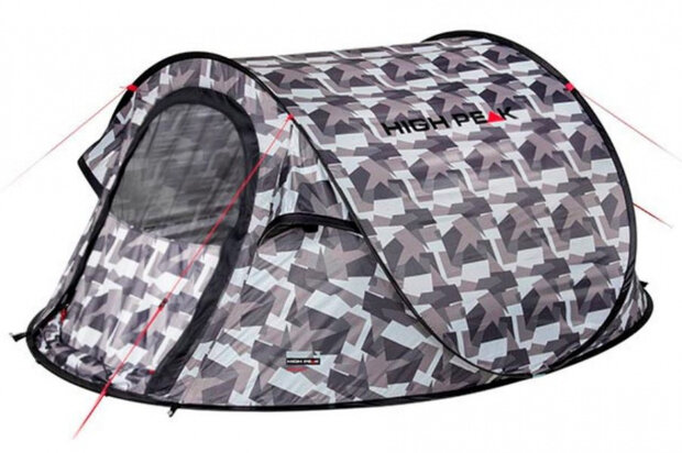 pop-up tent Vision 2-persoons 235 x 140 x 100 cm grijs
