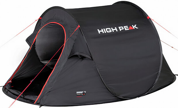 pop-up tent Vision 3-persoons 235 x 180 x 100 cm zwart