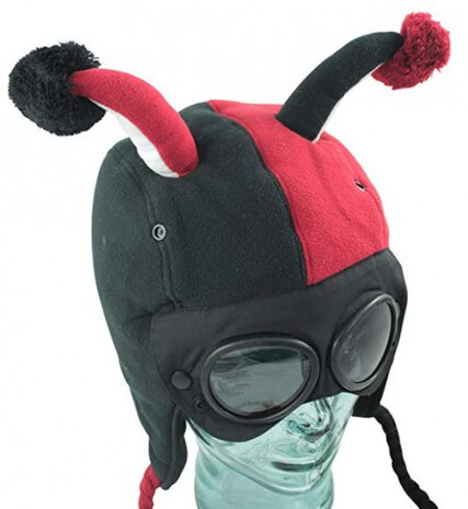 Gogglez muts zwart/rood harlekijn afm. 58 cm