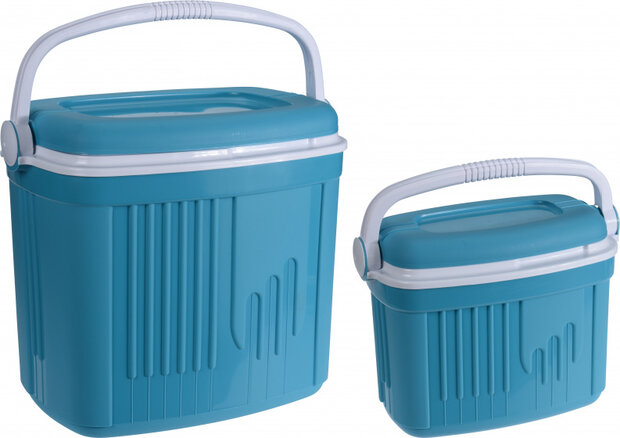 Koelboxset blauw/wit 32L + 8L