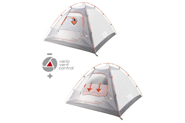 koepeltent Tessin 5-persoons 390 x 300 x 190 cm grijs