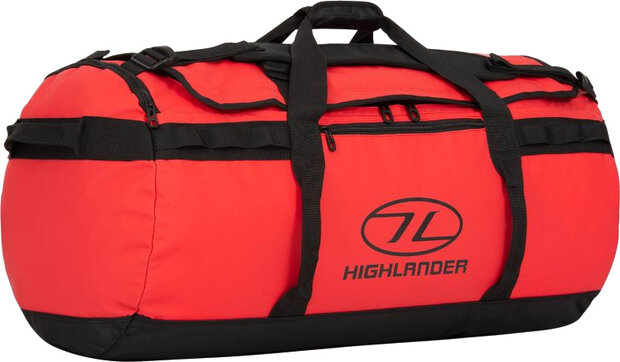 weekendtas Storm Kit 90 liter PVC rood/zwart