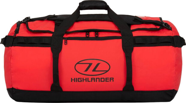 weekendtas Storm Kit 90 liter PVC rood/zwart