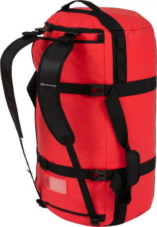 weekendtas Storm Kit 90 liter PVC rood/zwart