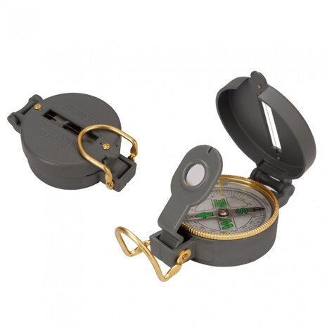 kompas metaal 8 cm grijs