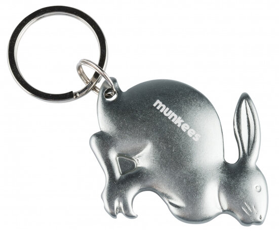 flesopener 3D Konijn grijs staal 5 cm